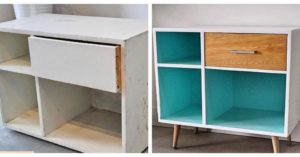 Pintura decorativa mueble patas nórdicas-La Restauradora