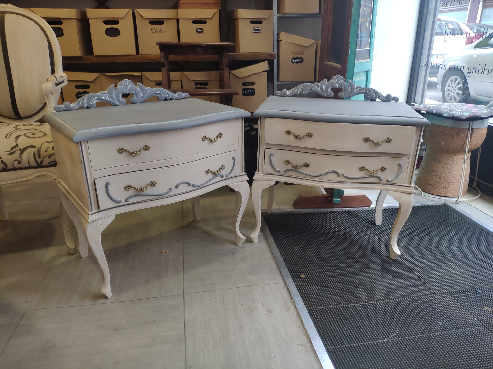 Mueble restaurado en el taller de La Restauradora